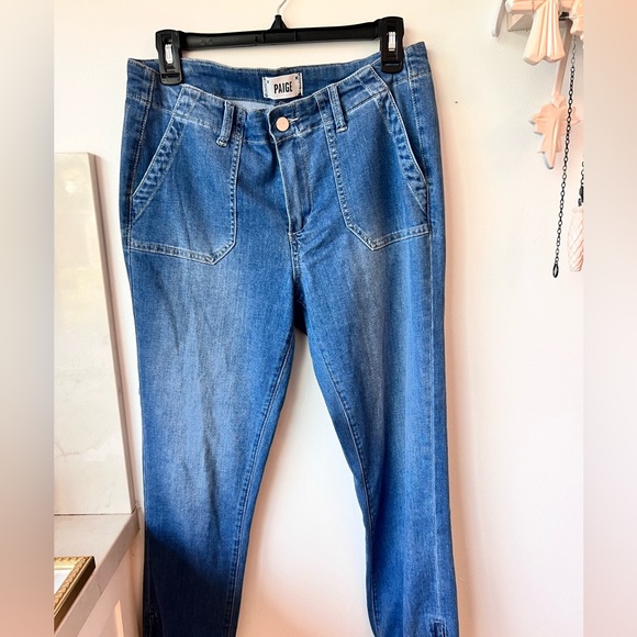 PAIGE Anthropologie Mayslie Low-Rise Joggers denim jeans 28 - Picture 7 of 12